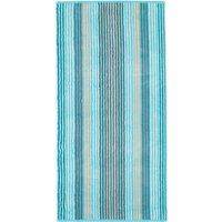 Cawö - Unique Streifen 944 - Farbe: türkis - 44 - Handtuch 50x100 cm