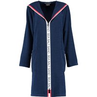 Cawö Damen Bademantel Sea Salt Sand 3101 Kapuze kurz RV - Farbe: navy - 133 - L