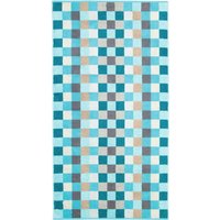 Cawö - Unique Karo 942 - Farbe: türkis - 44 - Duschtuch 70x140 cm