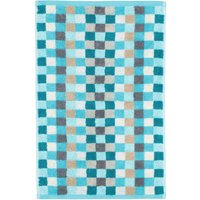 Cawö - Unique Karo 942 - Farbe: türkis - 44 - Gästetuch 30x50 cm