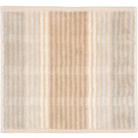 Cawö - Noblesse Cashmere Streifen 1056 - Farbe: sand - 33 - Seiflappen 30x30 cm