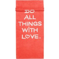 Cawö Strandtuch Campus DO ALL THINGS WITH LOVE 840 - 70x180 cm - Farbe: watermelon - 20