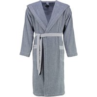 Marc o Polo Bademantel Kapuze Melange - Farbe: smoke blue/offwhite