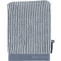 Marc o Polo Timeless Tone Stripe - Farbe: smoke blue/off white - Waschhandschuh 16x21 cm