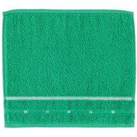 Vossen Quadrati - Farbe: emerald/weiß - 062 - Seiflappen 30x30 cm