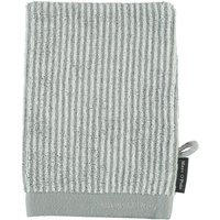 Marc o Polo Timeless Tone Stripe - Farbe: grey/white - Waschhandschuh 16x21 cm