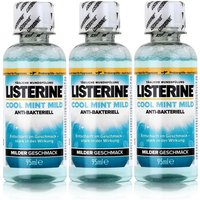 Listerine Mundspülung Listerine Cool Mint milder Geschmack 95 ml Mundspülung (3er Pack)