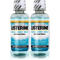 Listerine Mundspülung Listerine Cool Mint milder Geschmack 95 ml Mundspülung (2er Pack)