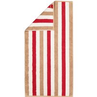 Cawö Handtücher Coast Stripes 6213 - Farbe: rot-natur - 32 - Handtuch 50x100 cm