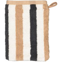 Cawö Handtücher Coast Stripes 6213 - Farbe: anthrazit-natur - 37 - Waschhandschuh 16x22 cm