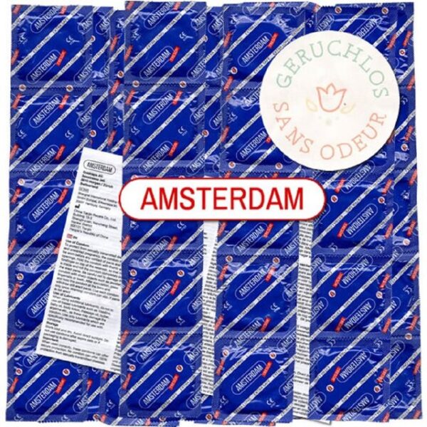 Amsterdam Condoms Kondome TRESOR Beutel mit, 100 St., extra starke Kondome ohne Latexgeruch