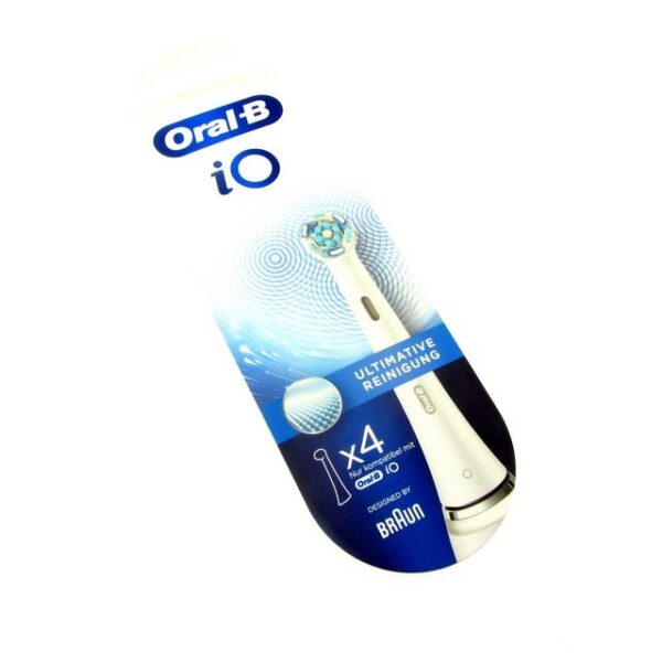 Braun Aufsteckbürsten Oral-B iO Ultimative Reinigung Aufsteckbürsten für Zahnbürste 4 Stück, 4er Set, in weiss (Originalverpackt)