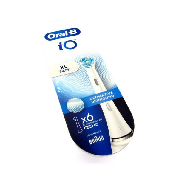 Braun Aufsteckbürsten Oral-B iO Ultimative Reinigung Aufsteckbürsten für Zahnbürste 6 Stück, 6er Set, in weiss / white (Originalverpackt)