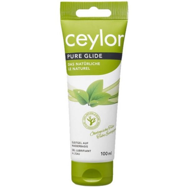 Ceylor Gleitgel Pure Glide (natürliches Gleitgel), Flasche mit, 100% natürliche Inhaltsstoffe, in ökologischer Verpackung