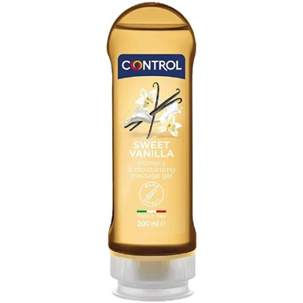 Control Gleit- und Massagegel 2-in-1 Sweet Vanilla, Flasche mit 200ml, Gleit- und Massagegel mit süßem Duft