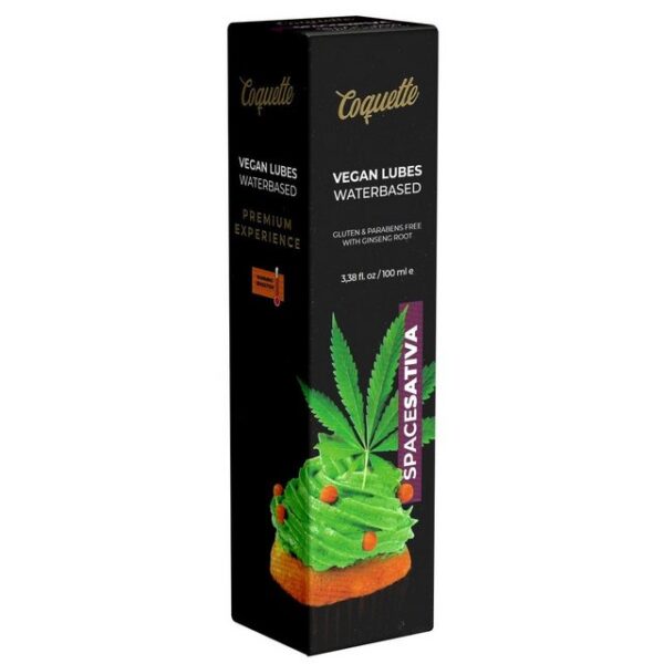 Coquette Gleitgel CHIC DESIRE Space Sativa, (mit Ginseng-Extrakt) Flasche mit 100ml, glutenfreies und veganes Gleitgel mit Hanf-Geschmack