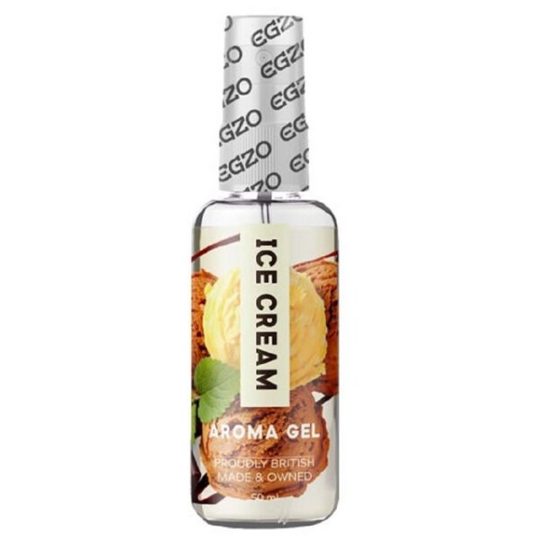 EGZO Gleitgel Aroma Gel "Ice Cream", Eiscreme-Geschmack, Flasche mit 50ml, aromatisches Gleitgel für köstlichen Oralsex