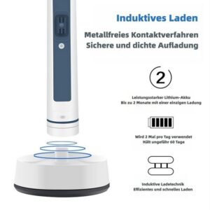 ELEKIN Elektrische Zahnbürste Smart 360 rotierend Sonic Tiefenreinigung Wiederaufladbarer Sensor, Aufsteckbürsten: 3 St., ProtectiveClean,5 Putzmodi,zahnbürsten elektrisch