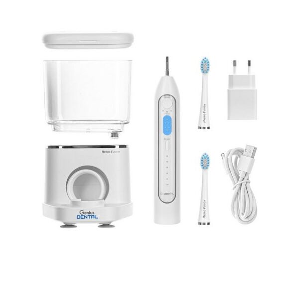 Genius Elektrische Zahnbürste Dental Hydro Fusion 2in1 Elektrische Zahnbürste 8tlg inkl. Mundspülung, Aufsteckbürsten: 2 St., inkl. Munddusche