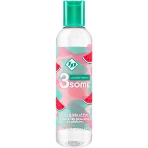 ID Lube Gleit- und Massagegel ID 3some - Watermelon, Flasche mit 118ml, mit Wärme-Effekt und Melonen-Geschmack