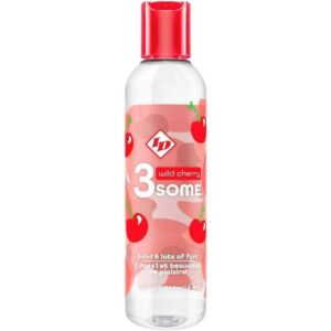 ID Lube Gleit- und Massagegel ID 3some - Wild Cherry, Flasche mit 118ml, mit Wärme-Effekt und Kirsch-Geschmack