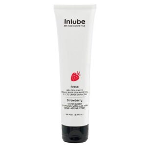 Inlube Gleitgel Fresa (Strawberry), mit Erdbeer-Geschmack, Tube mit 100ml, aromatisiertes Gleitgel auf Wasserbasis