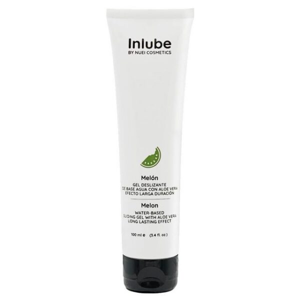 Inlube Gleitgel Melón (Melon), mit Melonen-Geschmack, Tube mit 100ml, aromatisiertes Gleitgel auf Wasserbasis