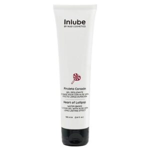 Inlube Gleitgel Piruleta Corazón (Heart of Lollipop), mit Lutscher-Geschmack, Tube mit 100ml, aromatisiertes Gleitgel auf Wasserbasis