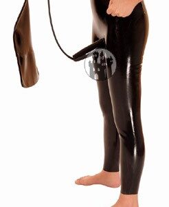 Latex Leggins mit Kondom und Urinbeutel