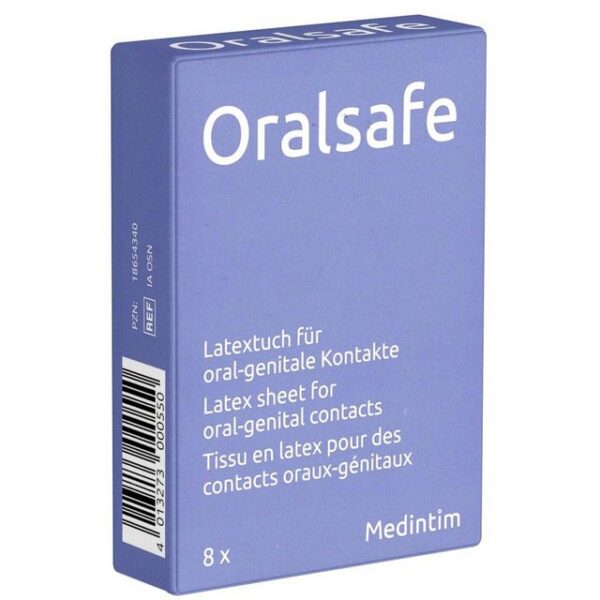 Medintim Kondome MedIntim "Oral Safe" Latexschutztücher mit Aroma, Packung mit 8 Stück Variante: Neutral, Latexschutztücher, Lecktücher (Dams) ohne Aroma