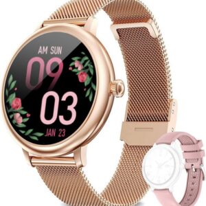 Mutoy Smartwatch, Fitness Tracker Uhr, Damen Herren Smartwatch (Fitnessuhr mit Telefonfunktion 1,08" HD Voll Touchscreen Zoll, Smartwatch Fitness Tracker Uhr, IP67 Wasserdicht, Uhren Watch für Android IOS, Fitnessuhr Tracker mit Pulsmesser Schrittzähler Schlafmonitor Aktivitätstracker cm)