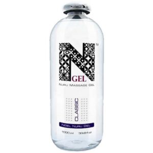 NGel Gleit- und Massagegel NGel "Classic" Nuru Ganzkörper-Massagegel auf Wasserbasis, Flasche mit 1000ml, für traumhaft glitschige Ganzkörpermassagen