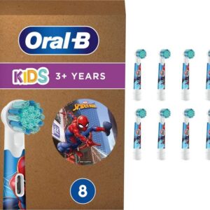 Oral-B Aufsteckbürste Kids Spiderman, für elektrische Zahnbürste, für Kinder ab 3 Jahren, 8 Stück