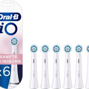 Oral-B Aufsteckbürste iO, Sanfte Reinigung für elektrische Zahnbürste, 6 Stück