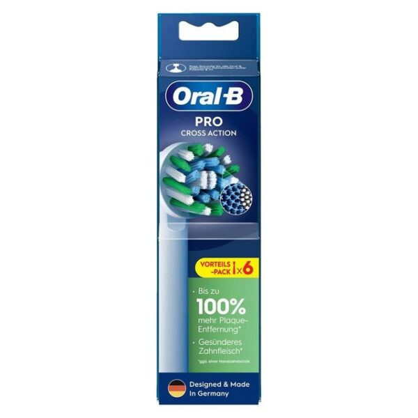 Oral-B Aufsteckbürsten Oral-B Pro Cross Action Ersatz-Bürstenköpfe 6stk. - Zahnbürste (1er Pa