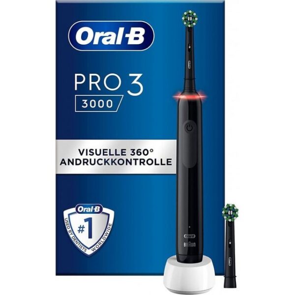 Oral-B Elektrische Zahnbürste Pro 3 3000 Cross Action - Elektrische Zahnbürste - schwarz