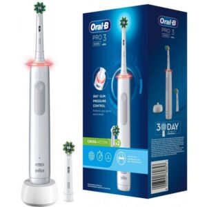 Oral-B Elektrische Zahnbürste Pro 3 3000 Cross Action - Elektrische Zahnbürste - weiß