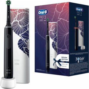 Oral-B Elektrische Zahnbürste Pro 3 3500 Design Edition Floral - Elektrische Zahnbürste - schwarz