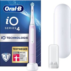 Oral-B Elektrische Zahnbürste iO 4, Aufsteckbürsten: 1 St., mit Magnet-Technologie, 4 Putzmodi, Reiseetui