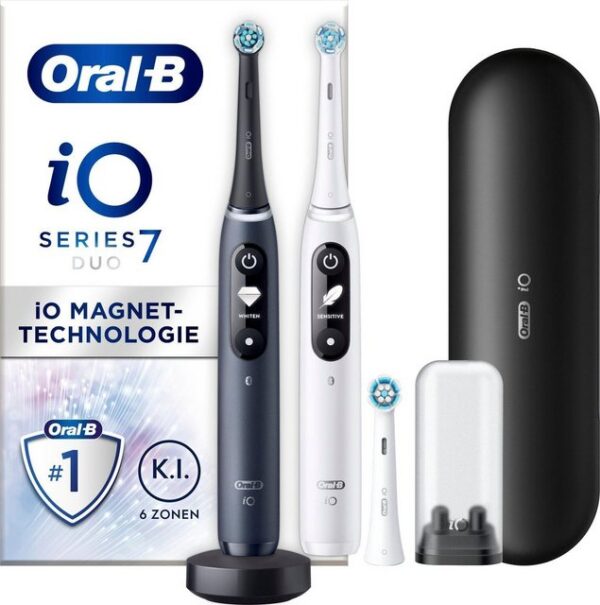 Oral-B Elektrische Zahnbürste iO 7, Aufsteckbürsten: 3 St., 5 Putzmodi