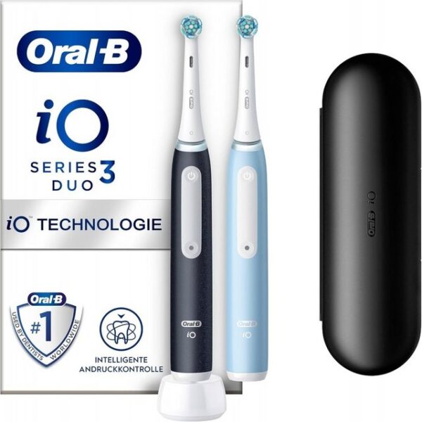 Oral-B Elektrische Zahnbürste iO Series 3N - Elektrische Zahnbürste - matte black/ice blue