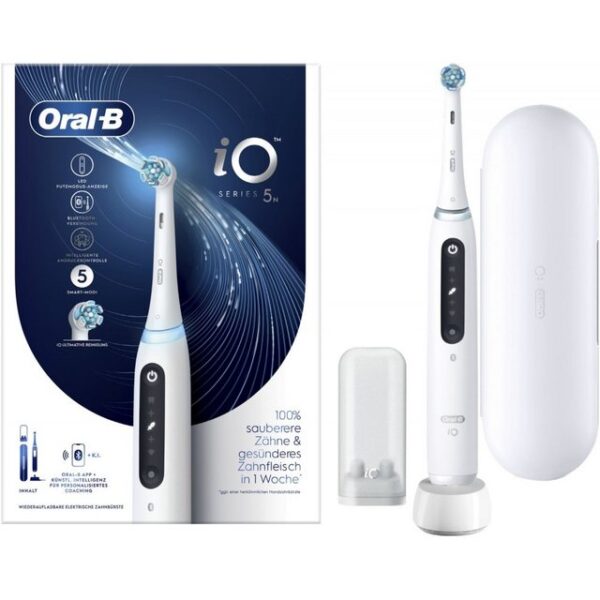 Oral-B Elektrische Zahnbürste iO Series 5 - Elektrische Zahnbürste - quite white