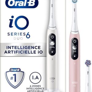 Oral-B Elektrische Zahnbürste iO Series 6 Duo Set White Alabaster/Pink Sand