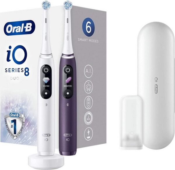 Oral-B Elektrische Zahnbürste iO Series 8 duo Violet & White