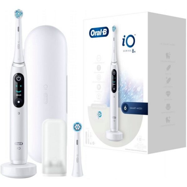 Oral-B Elektrische Zahnbürste iO Series 8N - Elektrische Zahnbürste - white alabaster