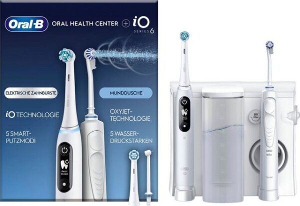 Oral-B Munddusche Oral Health Center, mit iO Series 6 elektrische Zahnbürste