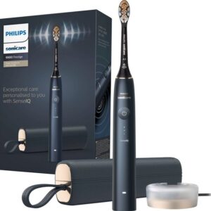 Philips Sonicare Elektrische Zahnbürste Diamond Clean Prestige HX9992, Aufsteckbürsten: 1 St., mit Schalltechnologie, SenseIQ-Technologie, KI gesteuerte Sonicare App