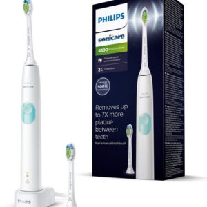 Philips Sonicare Elektrische Zahnbürste HX6807/51, Aufsteckbürsten: 2 St., ProtectiveClean 4300 mit Schalltechnologie, inkl. Clean Putzprogramm