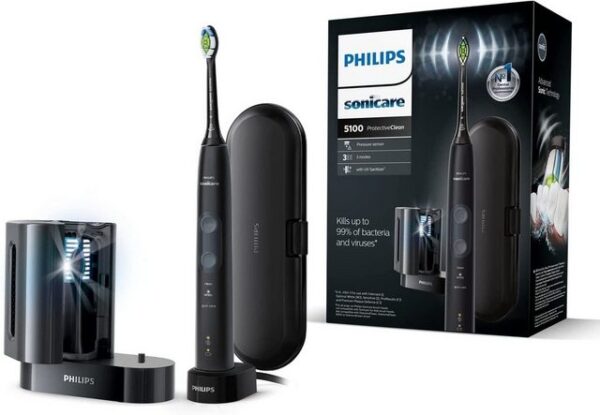 Philips Sonicare Elektrische Zahnbürste HX6850/57 Pro-tec-tive-Clean 5100, Schall-zahn-bürs-te