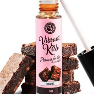 SECRET PLAY Lipgloss Oralsex Lipgloss mit Vibrationseffekt - Brownie, mit Vibrationseffekt